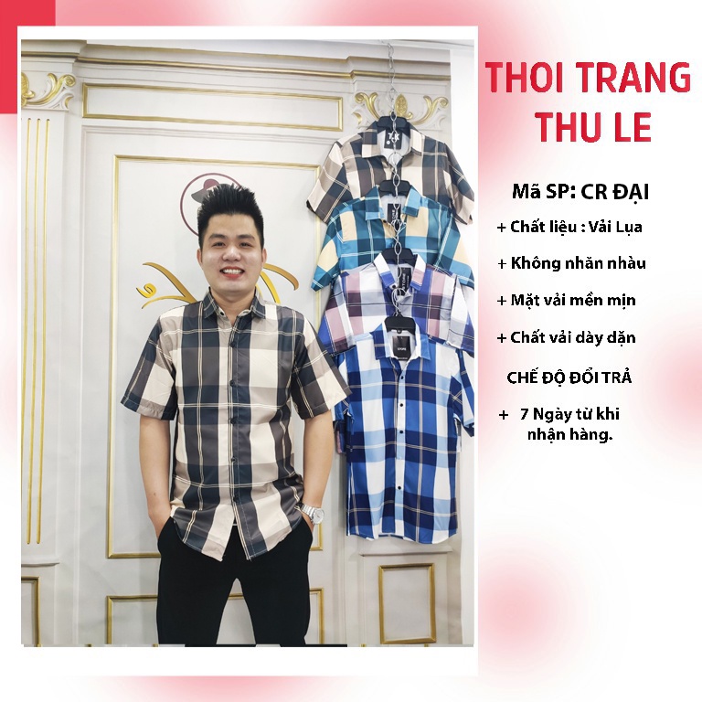 Áo sơ mi nam ca rô giá rẻ trắng đẹp cao cấp công sở Thu Lê CARO Đại | BigBuy360 - bigbuy360.vn