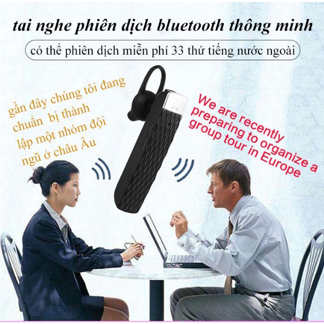 Tai nghe Bluetooth nhét tai phiên dịch ngôn ngữ T2 - Cao Cấp