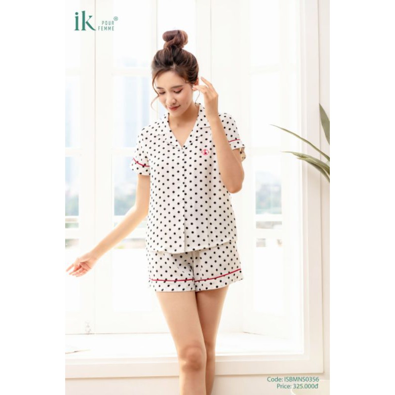 Bộ mặc nhà Pijama áo cộc tay quần đùi IK 0356 Giá 325.000đ