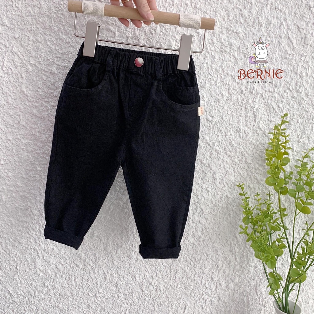 Quần Thô Kaki Linen Unisex Bernie Mix Đồ Siêu Đẹp Cho Bé Trai Bé Gái