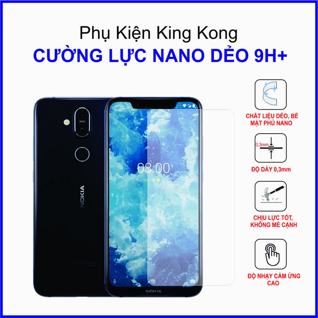 Dán cường lực mặt sau Nokia 8.1 ,  cường lực nano dẻo 9H+