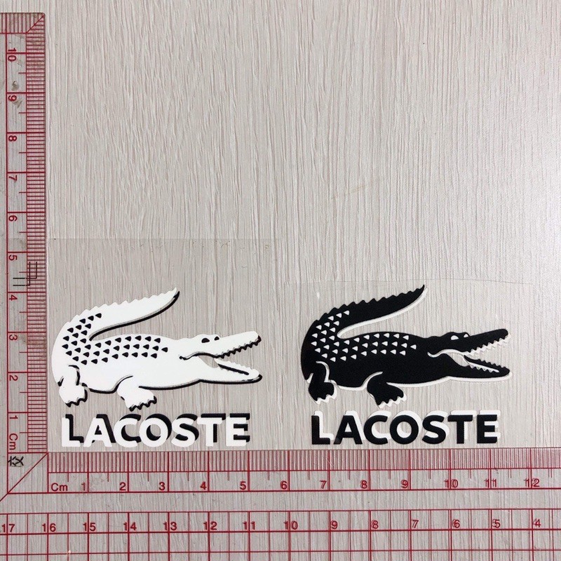 Sticker hình ủi nhiêt logo lacoste màu