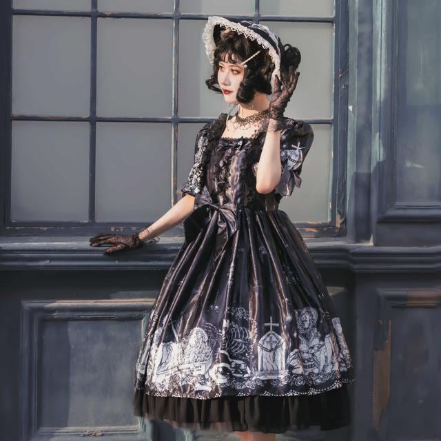 Đầm lolita thiết kế nguyên bản phong cách gothic cho nữ