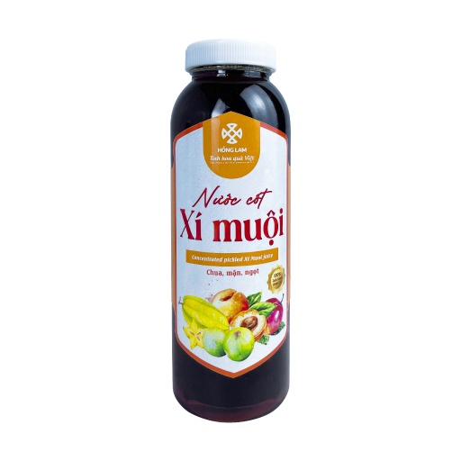 Nước Cốt Xí Muội Hồng Lam Vị Chua Ngọt Chai 500ml