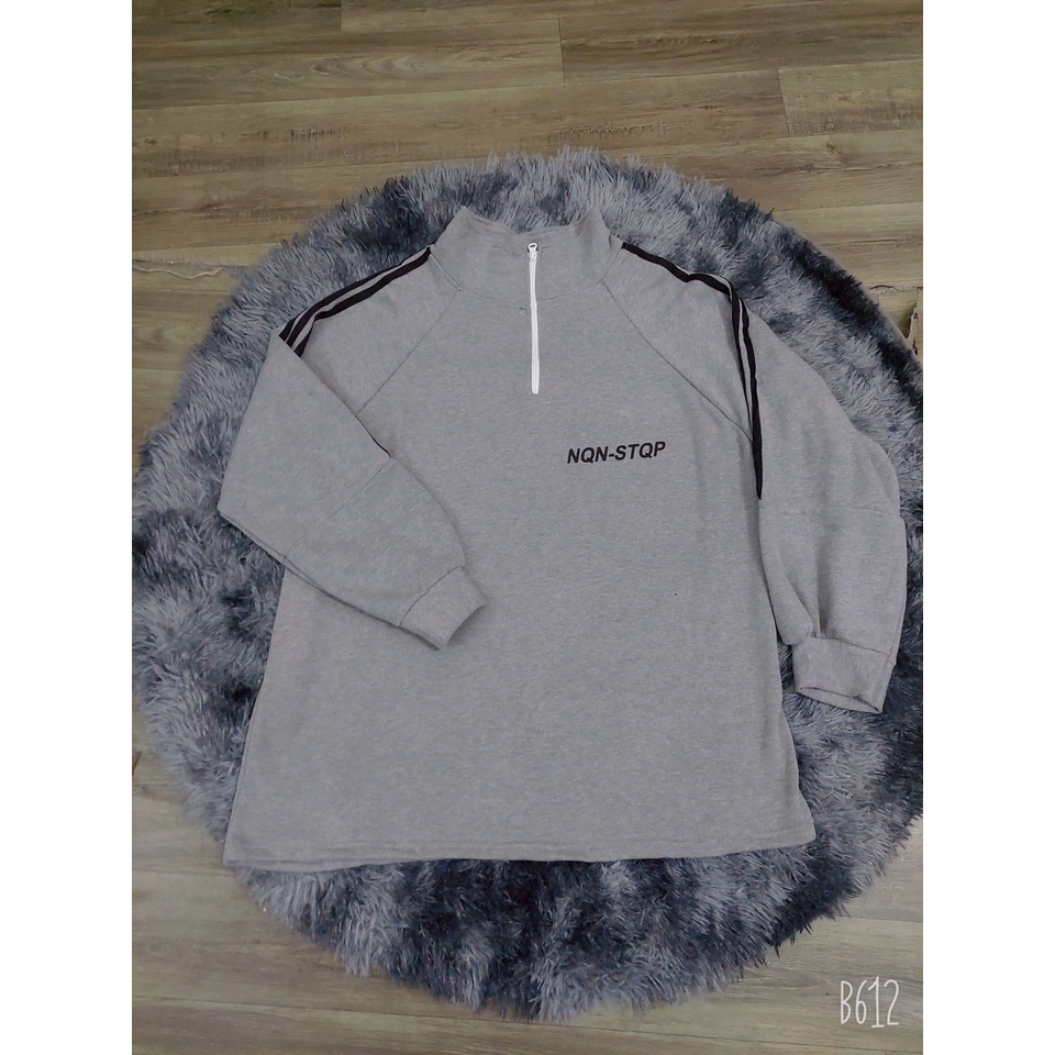 Áo Sweater NON-STOP chất nỉ Unisex Áo polo form rộng khóa kéo dài tay sọc viền Hàn Quốc - CUTE_ZOO | BigBuy360 - bigbuy360.vn