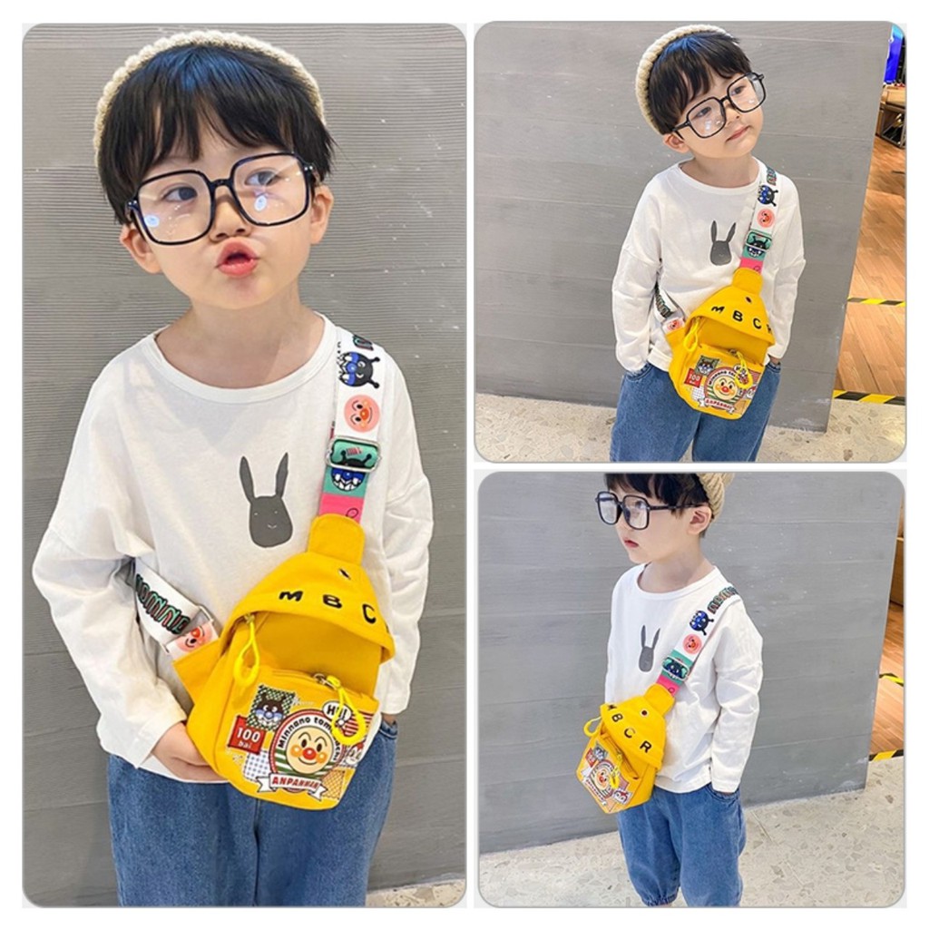 Túi đeo chéo bé trai,gái hoạ tiết hoạt hình Nhật Cute