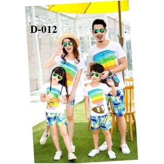 Áo gia đình đi biển chất cotton loại 1 bán shop đủ màu đủ size từ 5-100kg