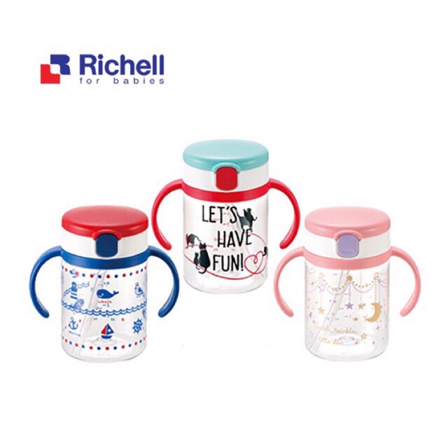 Cốc ống hút Richell dành cho bé