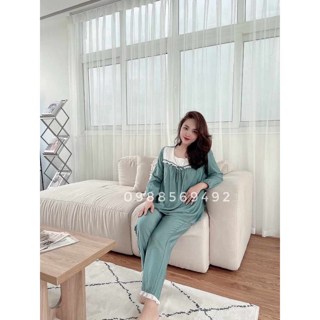 BỘ BẦU VÀ SAU SINH DÀI TAY CÓ KHÓA TI CHẤT TƠ HÀN NHIỀU MÀU