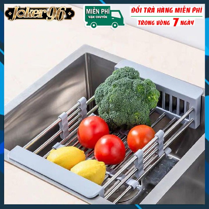 Khay Giá Kệ Gác Bồn Rửa Chén Bát Inox Co Giãn Cao Cấp