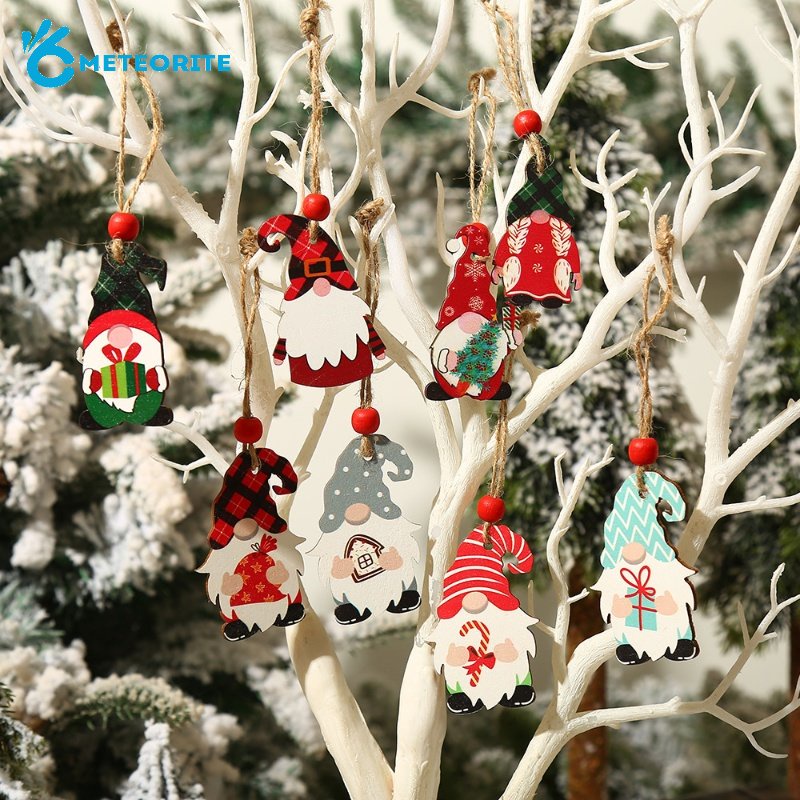 Búp Bê Gỗ Hình Ông Già Noel / Người Vô Diện / Ông Già Noel Trang Trí Năm Mới