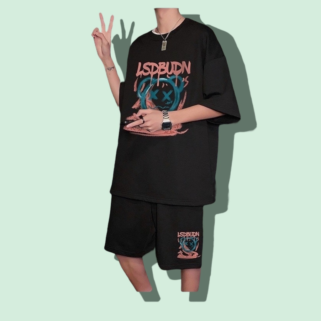 Đồ bộ thể thao nam nữ mặc nhà mẫu Gấu chất thun cotton mềm mịn thoáng mát  FREESIZE Phom rộng tay lỡ unisex 40-70kg vừa