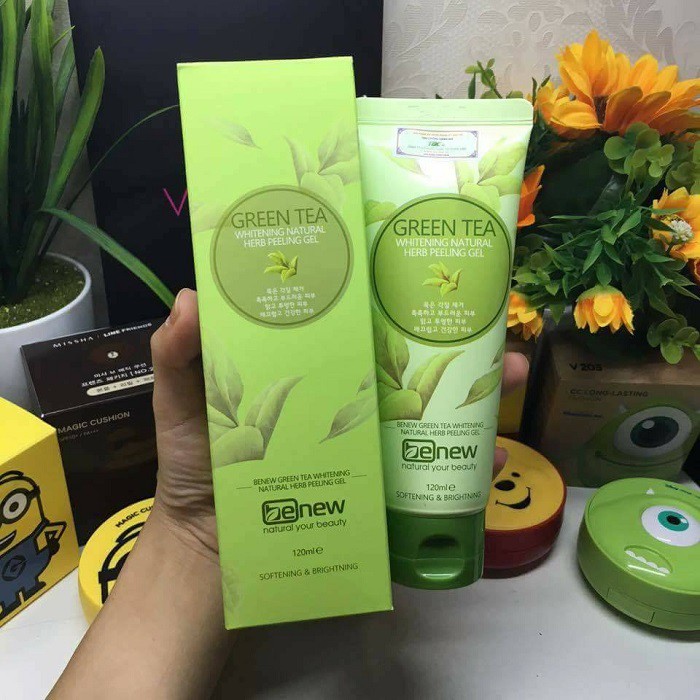 Gel tẩy da chết chiết xuất trà xanh cho mặt Benew Green Tea Peeling Gel 150ml