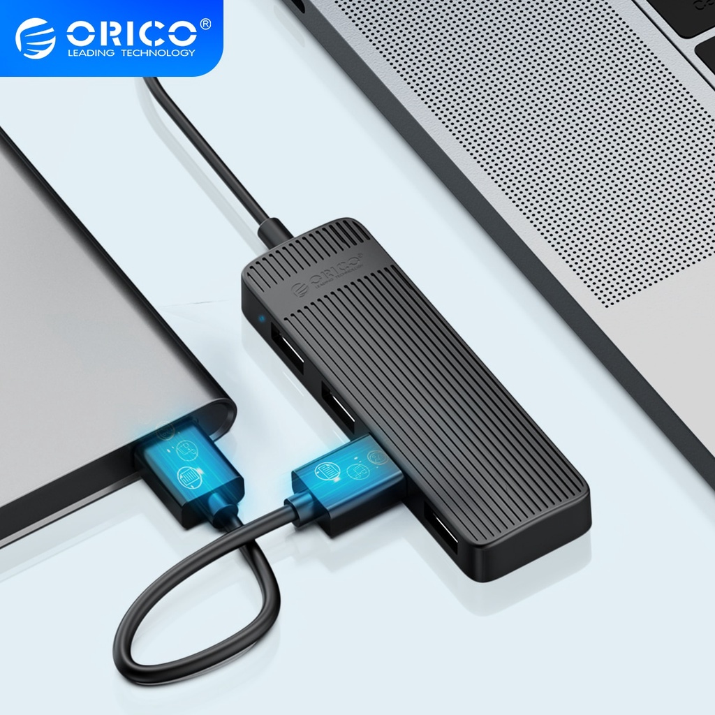 HUB chia dữ liệu ORICO 4 cổng USB 2.0 siêu tốc siêu mỏng cho máy tính xách tay FL02