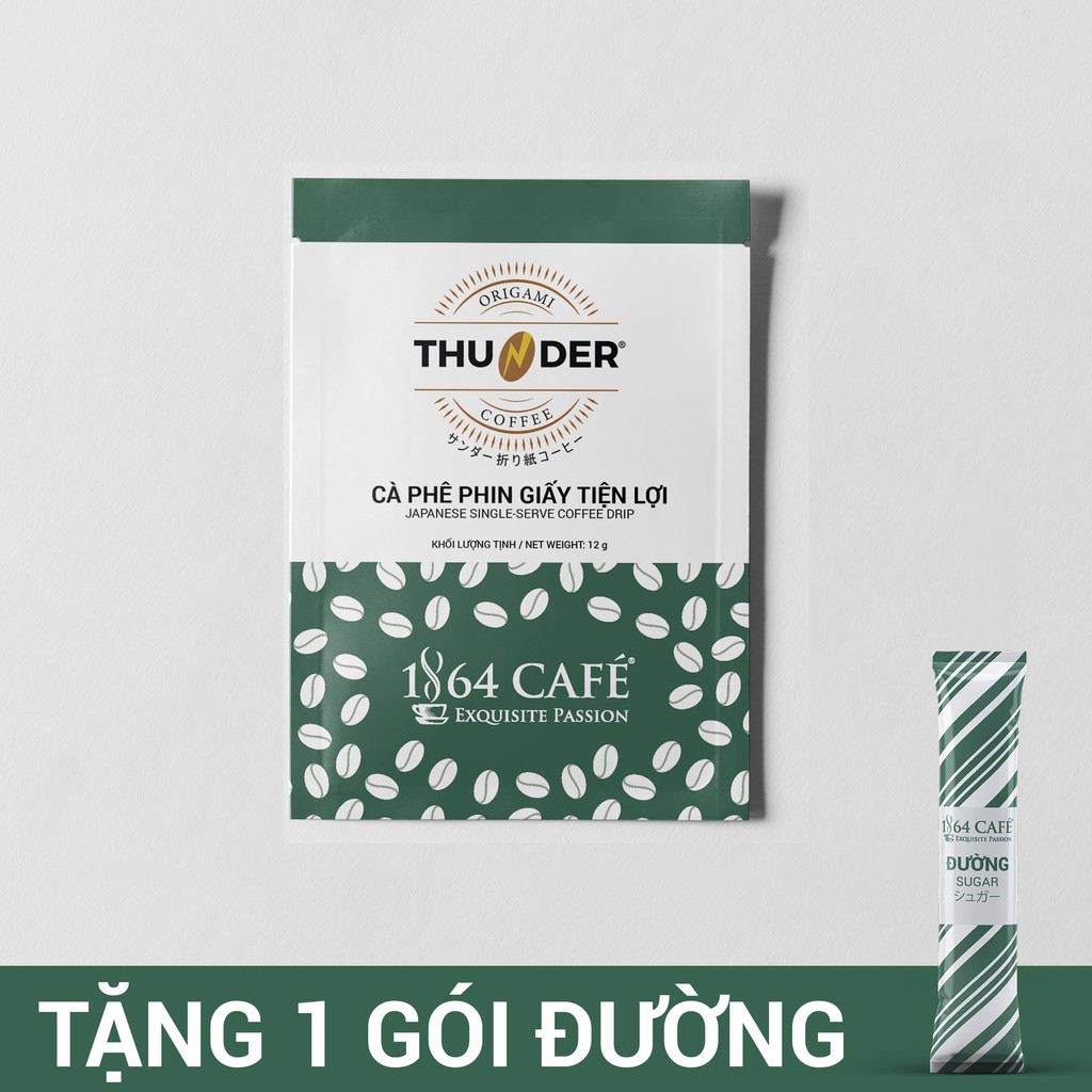 Gói Cà Phê Phin Giấy Nhật Origami Thunder 1 Trọng lượng 12g – 1864 CAFÉ
