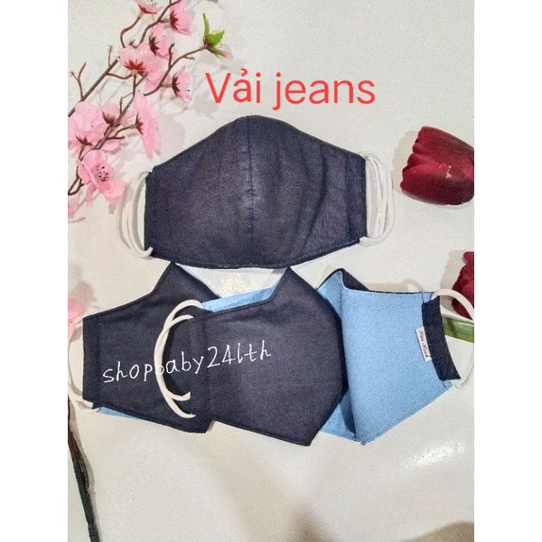 Khẩu trang vải cao cấp 3 lớp mặt vải hoạ tiết đẹp dành cho nữ chống nắng, gió lùa, thoáng mát, bảo vệ hiệu quả đi nắng