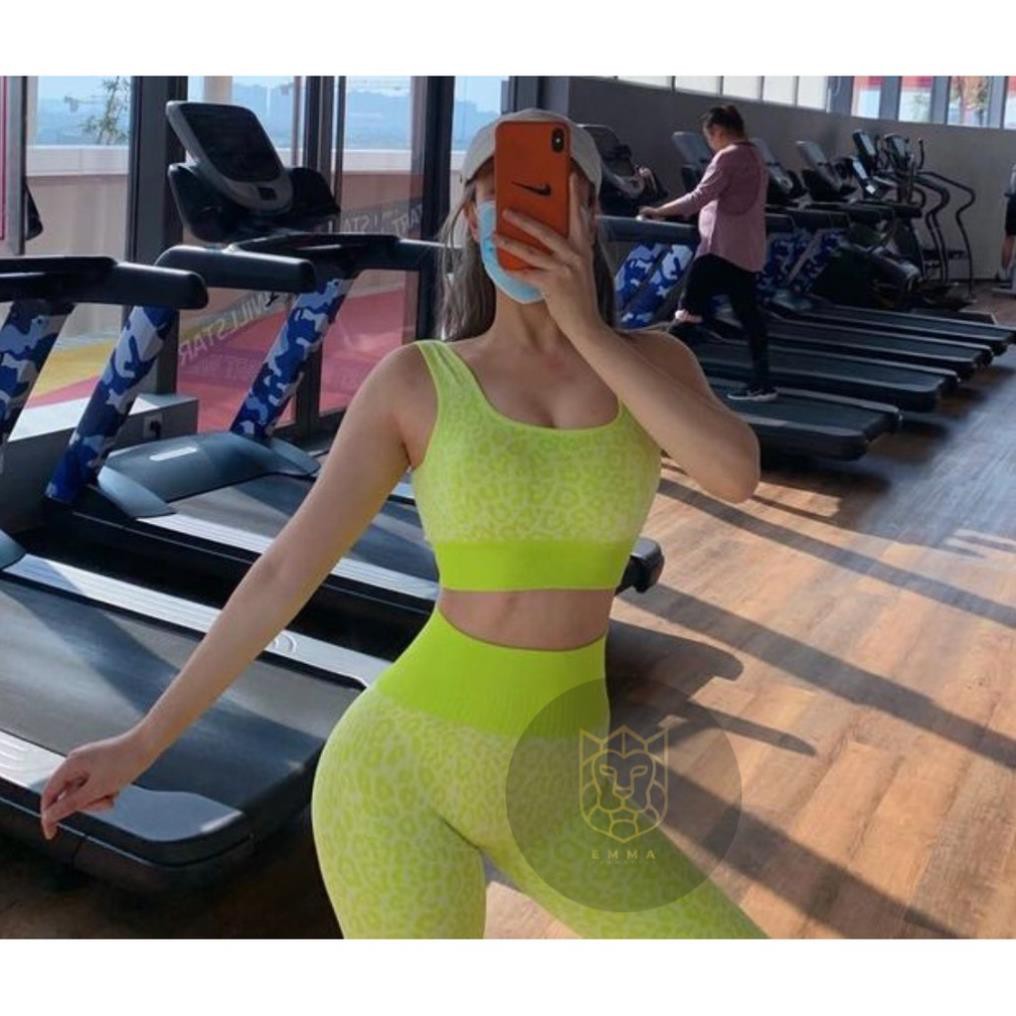 [EMMA] Set Tập Gym Nữ Yoga Da Beo Siêu Sexy Mẫu Mới [ĐỒ TẬP]