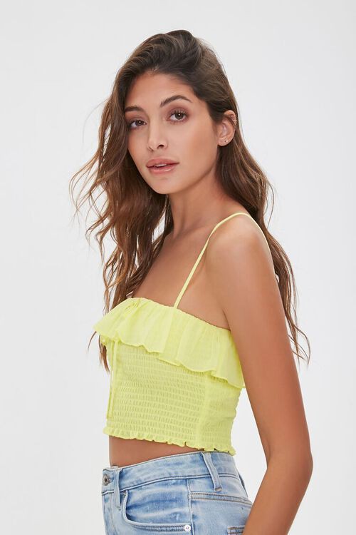 Áo croptop hai dây phối bèo F21