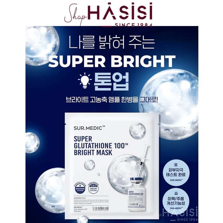 Mặt Nạ Dưỡng Trắng SUR.MEDIC - Bright/Super Glutathione Mask 30g