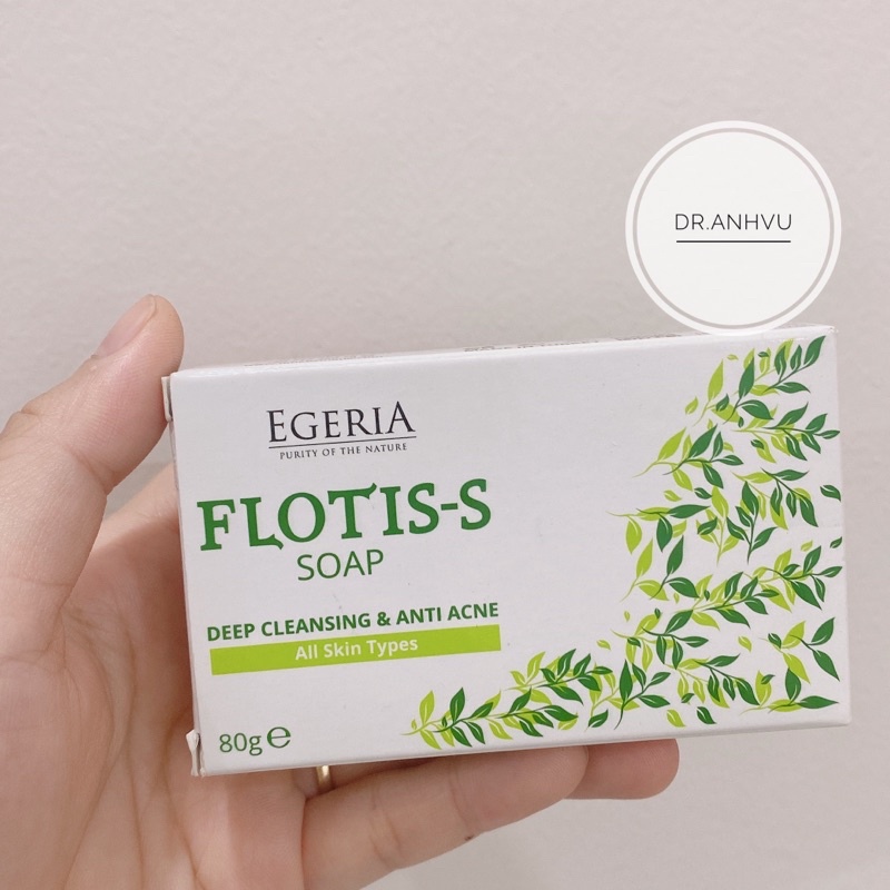 Xà bông tắm Y khoa giảm mụn, giảm dầu Flotis S 80g
