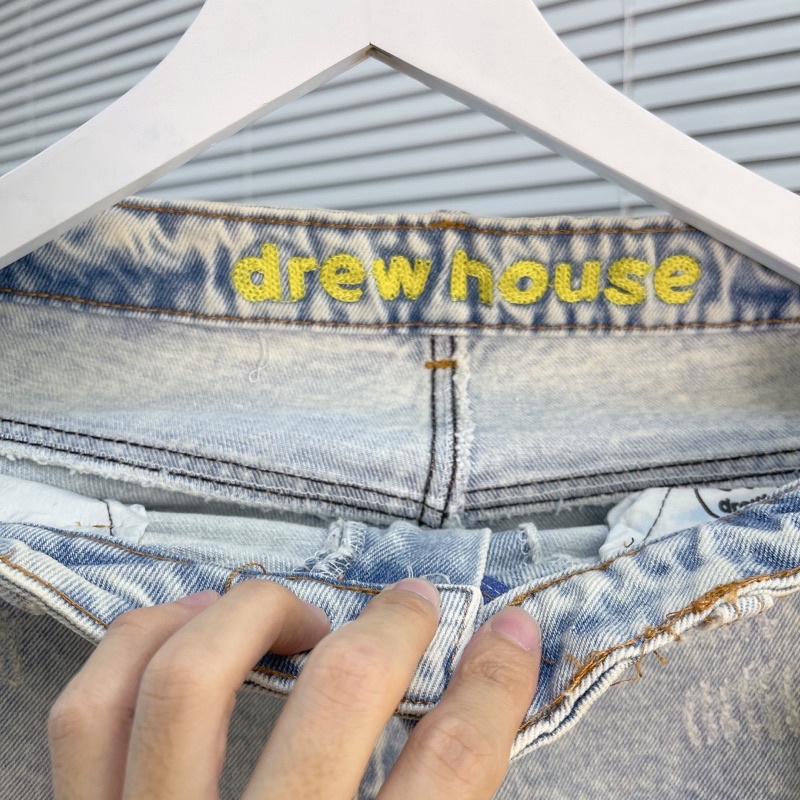 ⚡️ - Quần Denim Jeans DREW House Tapered Leg Vintage Bleach Wash, Quần jeans Drew House Justin Bieber