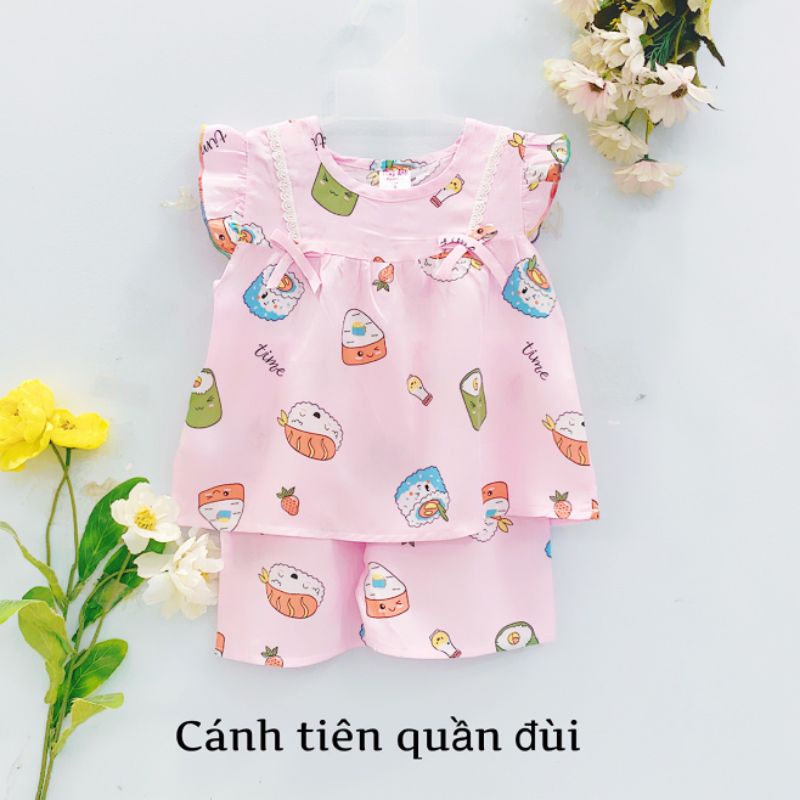 Bộ tole bé gái (cánh tiên quần đùi)