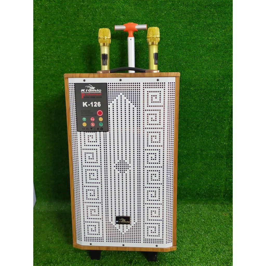 Loa Kéo Di Động 3 Tấc Thùng Gỗ Kiomic K123 - K126  chuyê sỉ