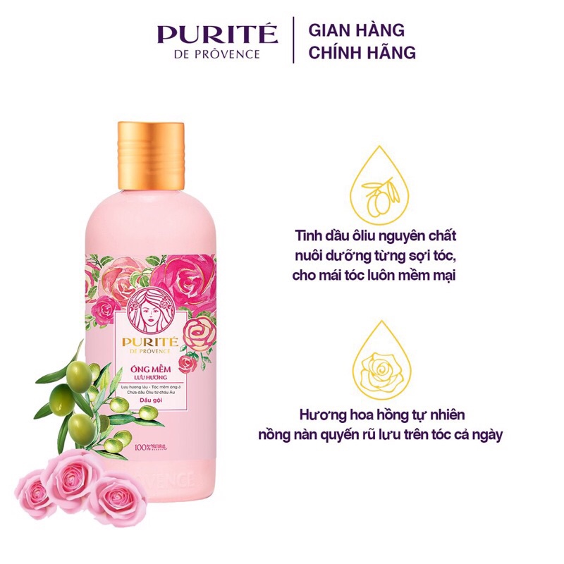 Dầu Gội Purite Óng Mềm Lưu Hương 180ml