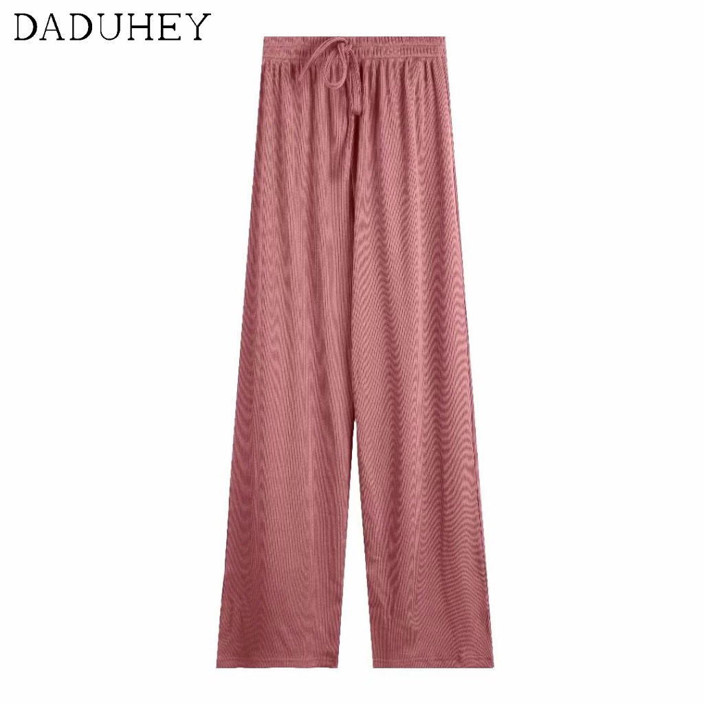DaDuHey💕 Summer thin Korean version high waist and thin wide leg pants loose mopping pants fashion casual women's pants