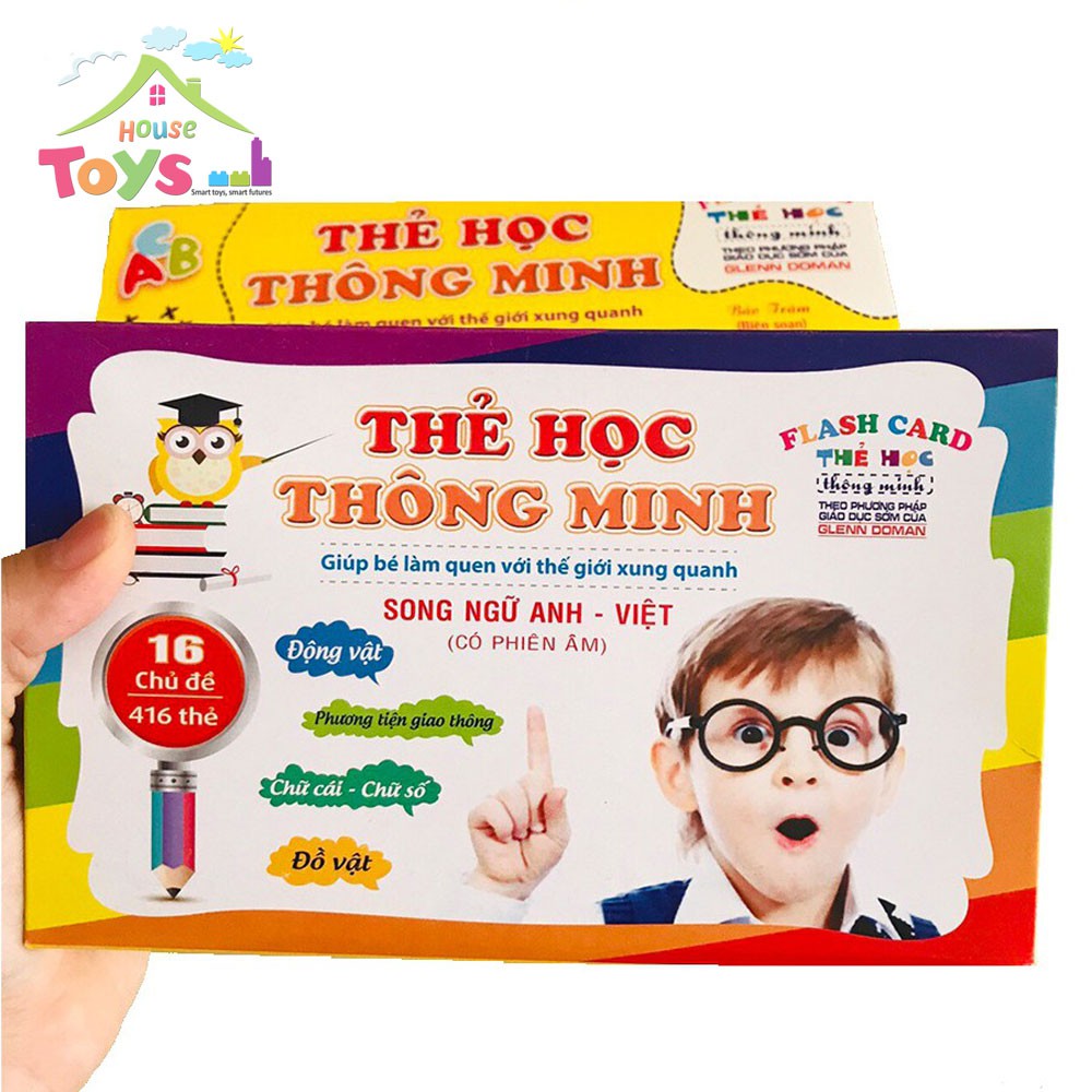 Bộ thẻ học thông minh 16 chủ đề tiếng anh tiếng việt cho bé Glenn Doman