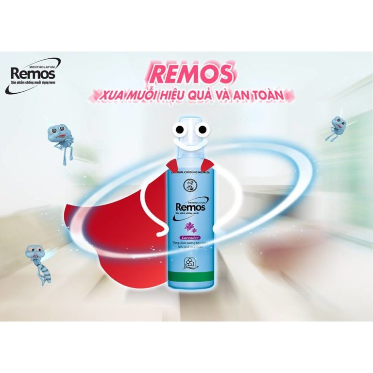 Xịt đuổi muỗi cho bé Remos xịt đuổi muỗi phòng ngừa muỗi đốt và các bệnh do muỗi gây ra