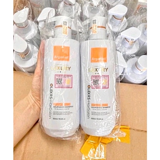 Dầu gội cặp Olexrs Luxury bản nâng cấp hỗ trợ mọc tóc, ngăn rụng tóc, phục hồi hư tổn, thơm lâu