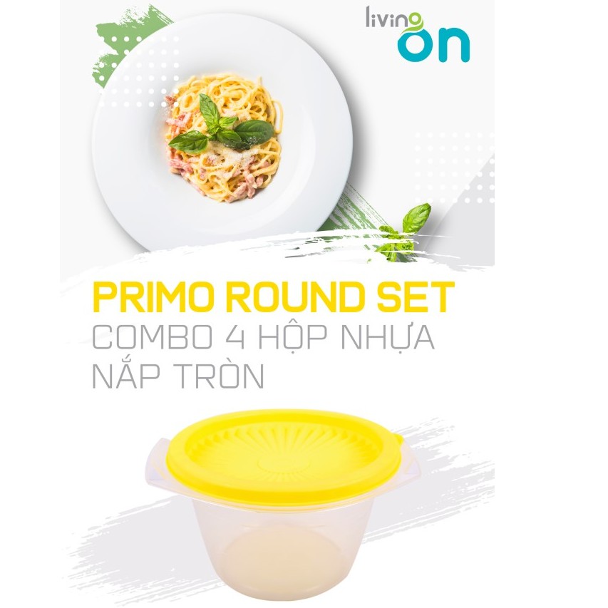 Hộp nhựa tròn đựng thực phẩm-Primo Round set