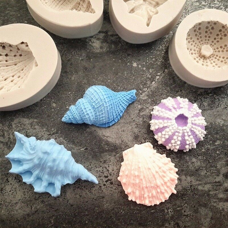 Khuôn Silicone Tạo Hình Làm Bánh Kẹo/Xà Phòng Hình Vỏ Sò 3D DIY