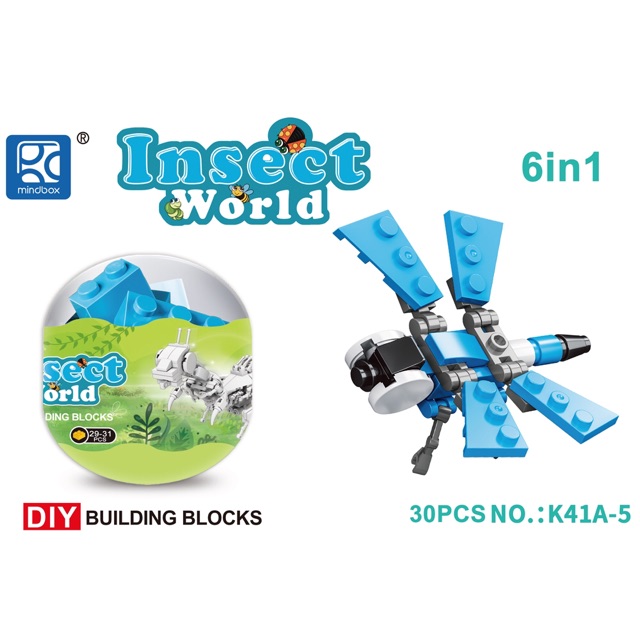 LEGO BỘ LẮP RÁP THẾ GIỚI CÔN TRÙNG INSECT WORLD 6TRONG1 179 CHI TIẾT