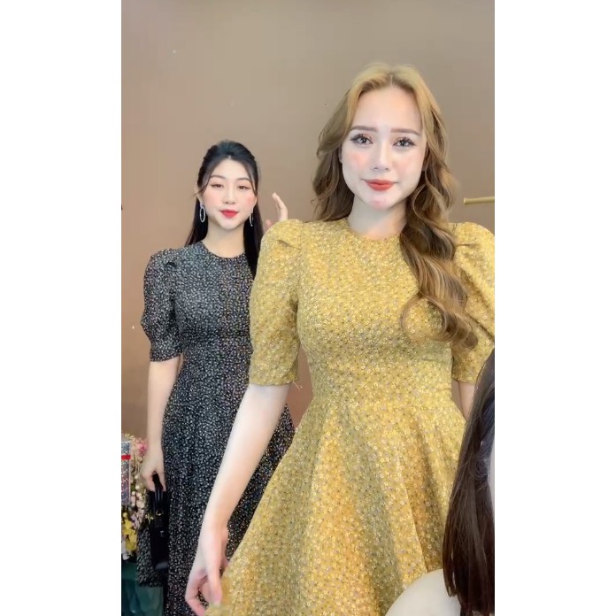 [Mã SKAMA06 giảm 8% tối đa 50K đơn 250K] xả- Váy hoa cổ tròn tay lỡ- 8482 | BigBuy360 - bigbuy360.vn