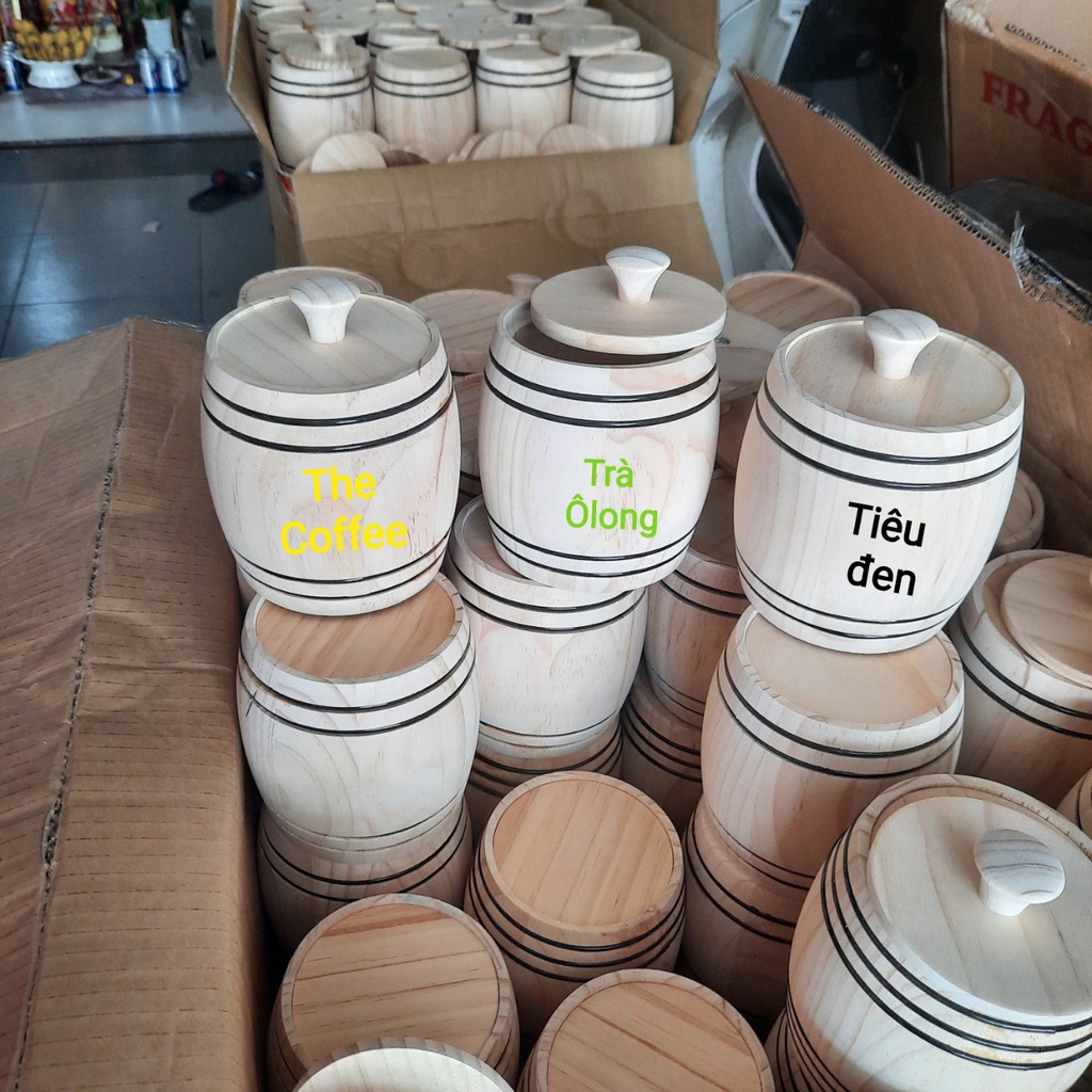 Hộp gỗ đựng cà phê trà (tùy nhu cầu sử dụng)
