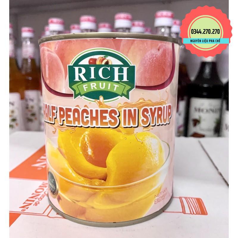 Đào Ngâm Nước Đường Rich 825gram