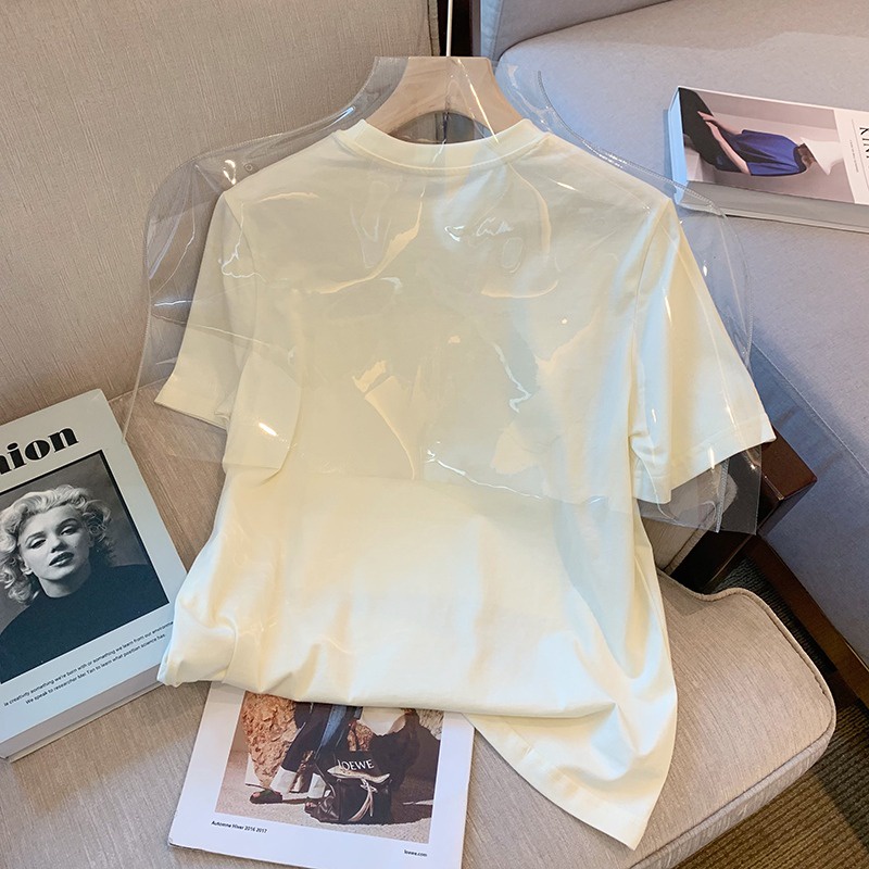 NRVP Áo Thun Mùa Hè Tay Cộc Oversize In Họa Tiết Phong Cách Hàn Quốc Cho Nam / Nữ