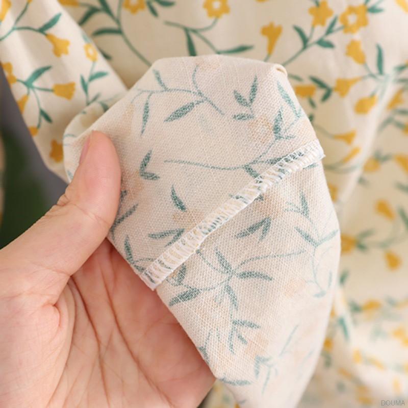 Đầm tay dài họa tiết hoa thời trang xinh xắn cho bé gái 0-7 tuổi