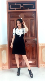 Set yếm & áo sơ mi nơ