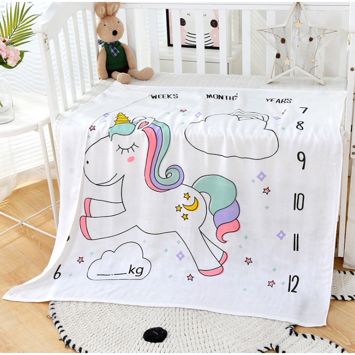 EMMAKIDS - Chăn lụa cho bé 4 mùa Siêu Mềm 110*110 cm