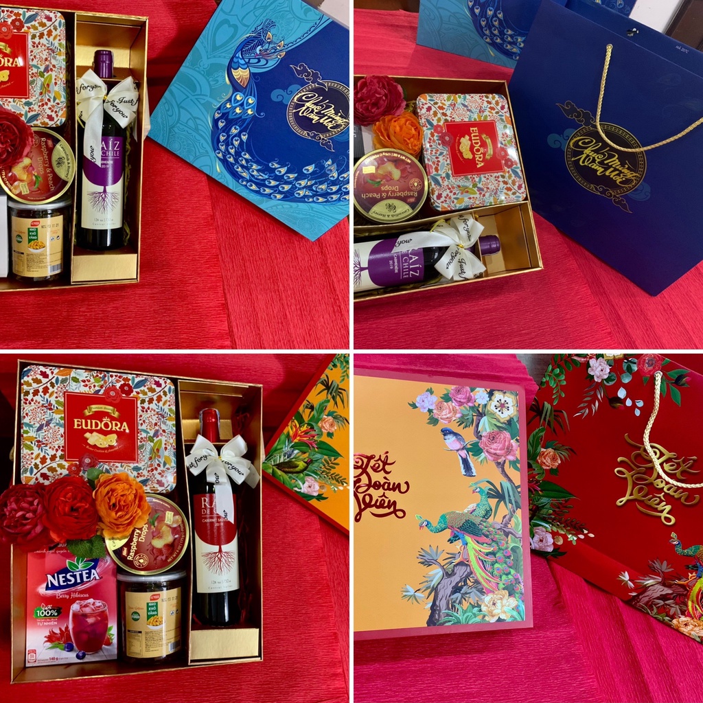 Hộp quà tết sang trọng kèm túi giấy, quà tết Vang nhập khẩu nguyên chai Chile |SHOPRUOUVANGUYTIN.STORE | BigBuy360 - bigbuy360.vn
