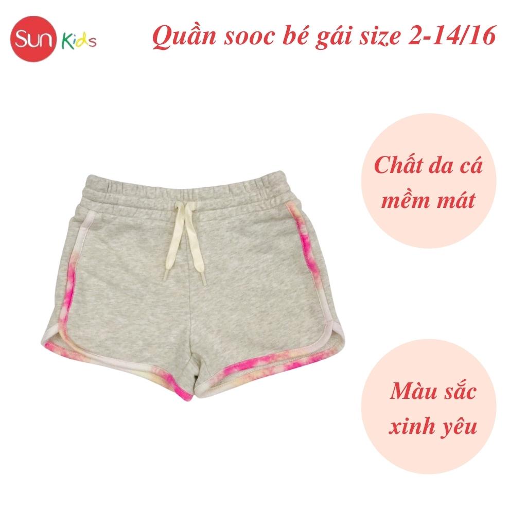 Quần short bé gái SUNKIDS, quần sooc bé gái chất ren và cotton , size 2-14/16 tuổi