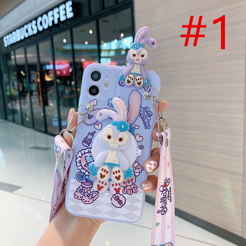 For Xiaomi Redmi Note 12 Pro+ 11 Pro 12S 11S 10S 10 5G 9S 9 8 7 Pro Redmi 13C 12C 10C A2 A1 9A 9C 9T Hình vẽ 3D Stellalou với Gương trang điểm Dây nghiêng Vỏ điện thoại mềm