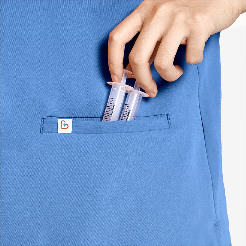 ÁO SCRUB NỮ V-NECK 3 TÚI