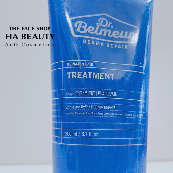 Kem ủ tóc phục hồi tóc giảm rụng tóc dưỡng tóc mềm mượt Hàn Quốc The Face Shop Dr Belmeur Derma Repair Treatment 200ml