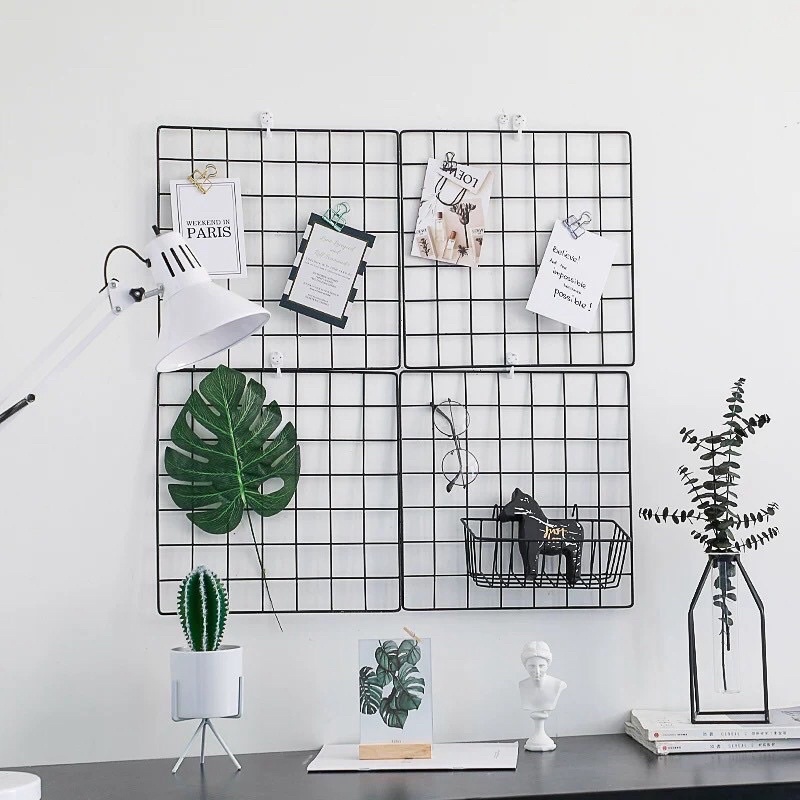 Khung lưới decor ⚡𝐅𝐑𝐄𝐄𝐒𝐇𝐈𝐏⚡ Tấm lưới decor trang trí phòng ngủ siêu xinh 35x35 và 35x45