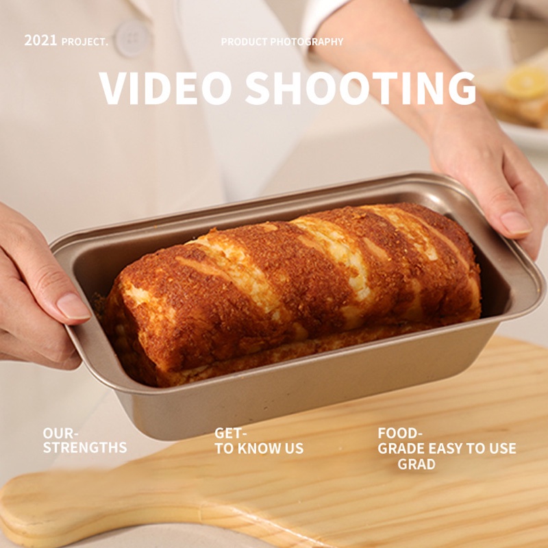 Khuôn Nướng Bánh Mì Hình Chữ Nhật Chống Dính Tiện Dụng