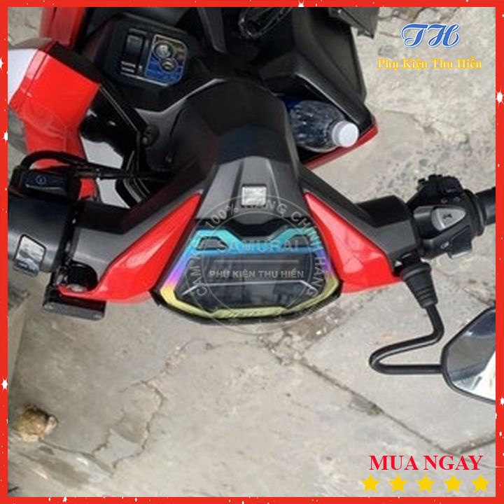 Ốp Viền Đồng Hồ Titanium Vario Click 2018-2020 Dán Sẵn Keo 3M